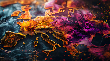 Abstract Digital Europe Map