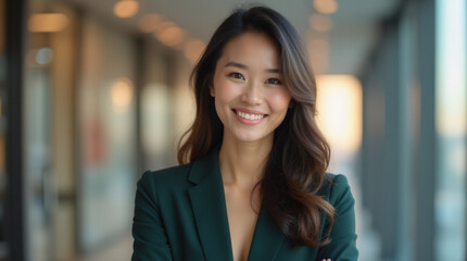 Confident Asian Businesswoman Corporate Headshots - Professional Business Portraits for Executive Profiles, Marketing, and LinkedIn