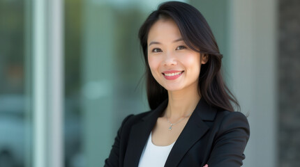 Confident Asian Businesswoman Corporate Headshots - Professional Business Portraits for Executive Profiles, Marketing, and LinkedIn