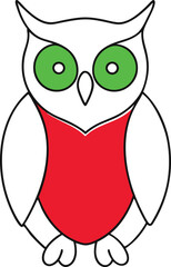 Stunning Owl Line Art Vector Illustration for Modern Designs
