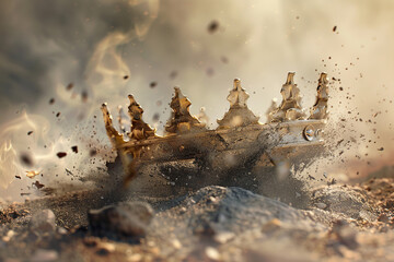 A beautiful king or queen crown from gold material for coronation