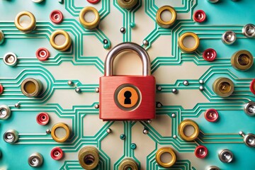 Obraz premium Cybersecurity background