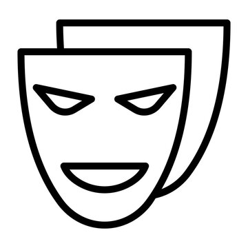 black outline theater masks clip art preview