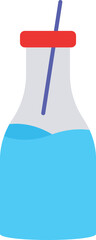 Classic Milk Bottle Icon Illustration for Holiday Traditions, Christmas Eve, and Festive Treats