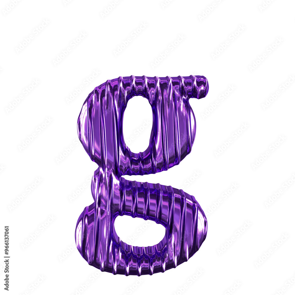 Canvas Prints Fluted purple letter g