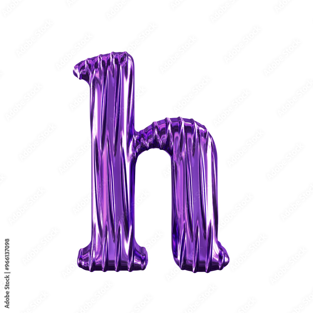 Canvas Prints Fluted purple letter h