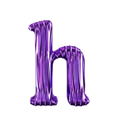 Fluted purple letter h