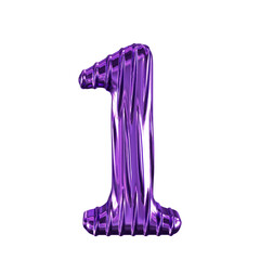 Fluted purple number 1