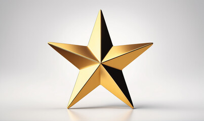 Obraz premium A gold star sits on a white surface