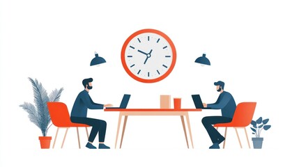 Time management concept featuring a clock symbolizing the importance of planning, deadlines, and efficiency. Ideal for illustrating productivity, urgency, and the balance of work under pressure.