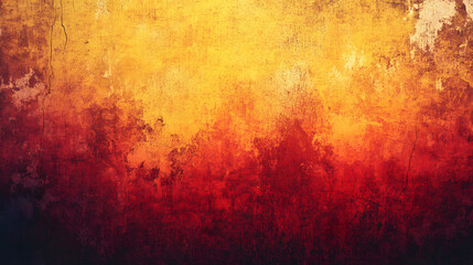 Grainy background in red yellow, grunge texture noise gradient, abstract background for banner, poster, cover