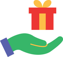 Heartwarming Sharing Icon Illustration Representing Generosity, Compassion, and Festive Holiday Traditions