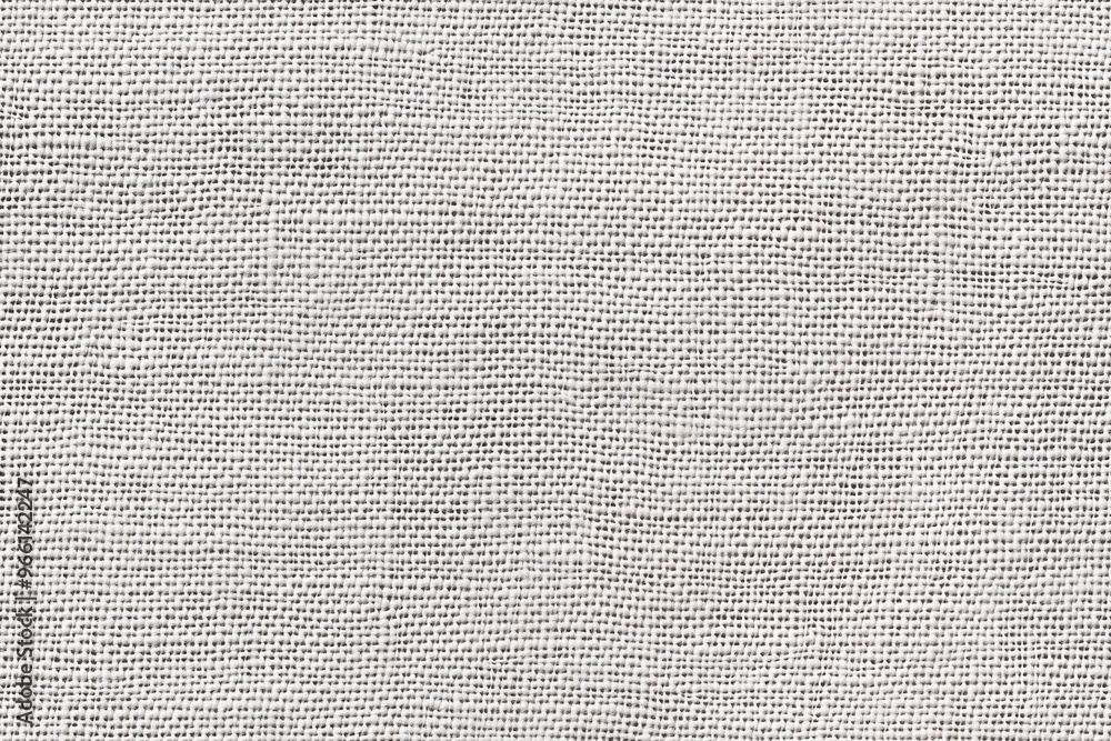 Poster textured cotton canvas fabric with a light gray color. the weave pattern is visible, showcasing the 