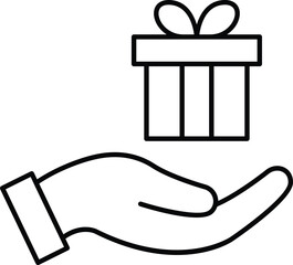 Heartwarming Sharing Icon Illustration Representing Generosity, Compassion, and Festive Holiday Traditions