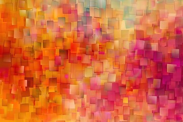 Vibrant summer colors gradient mosaic texture, abstract orange yellow pink red blurred background