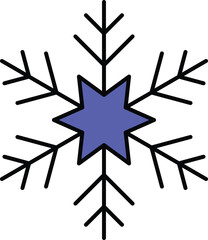 Beautiful Snow Icon Illustration Representing Winter Weather, Seasonal Beauty, and Festive Holiday Celebrations