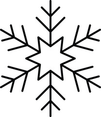 Beautiful Snow Icon Illustration Representing Winter Weather, Seasonal Beauty, and Festive Holiday Celebrations