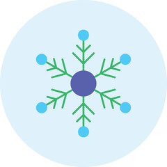 Delicate Snowflake Icon Illustration Representing Winter Beauty, Holiday Decorations, and Festive Celebrations