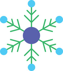 Delicate Snowflake Icon Illustration Representing Winter Beauty, Holiday Decorations, and Festive Celebrations