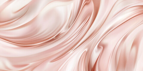 Obraz premium Background filled with graceful swirls of rose gold and blush, styled with a touch of luxury, pink and metallic rose, minimalist elegance, flowing curves