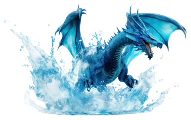 PNG Dragon animal blue white background.