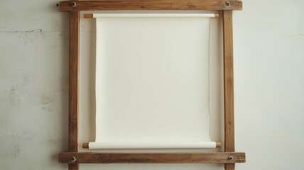 Freshly made paper being dried on a traditional wooden frame, Handcrafted paper drying, artisanal techniques