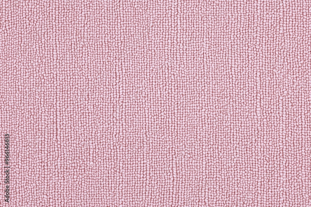 Poster textured pink cotton chenille fabric, showcasing a soft and cozy appearance. the fabric features a w