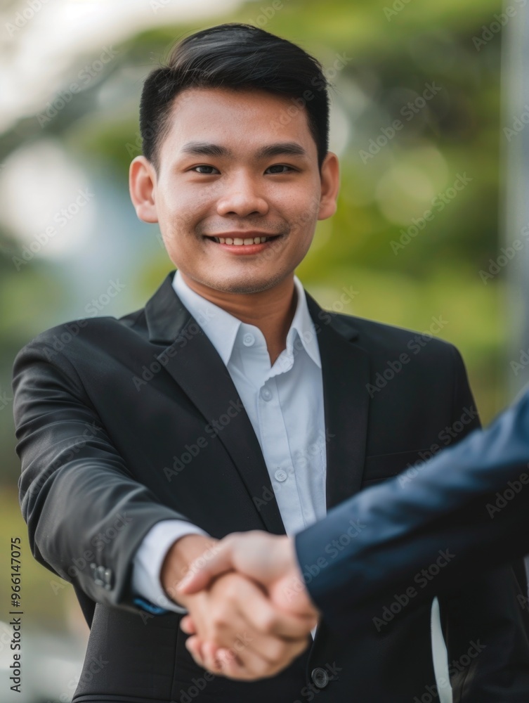 Wall mural professional handshake between businessmen