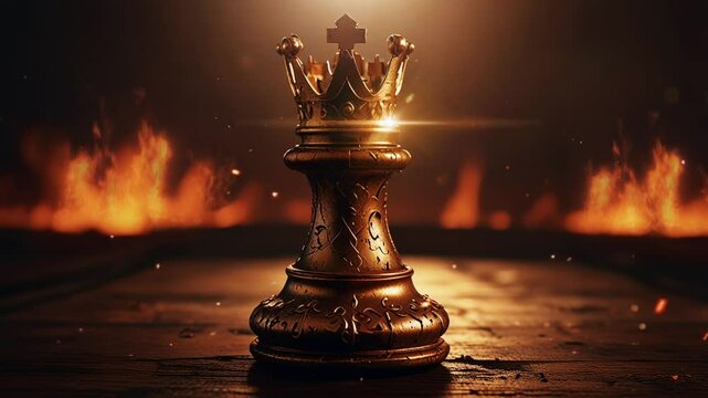 chess on the chessboard, video perulangan yang halus 4K 
