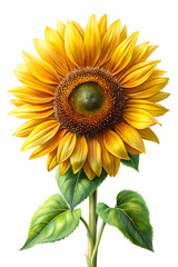 Fototapeta premium digital painting look awesome sunflower