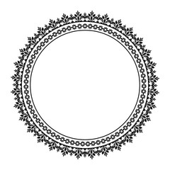 Damask Round Wreath circular round ornament floral Abstract pattern, Classic Victorian traditional style, illustration Vintage Design, Floral frames, Mandala, Antique, Moroccan frame