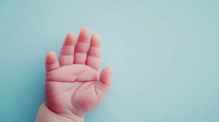 Newborn baby reaching out, symbolizing the start of a new life