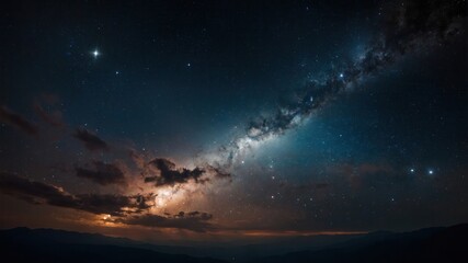 Fototapeta premium Cosmos, Universe, Stars, Earth, Planets, Constellations, Milky Way, Solar System