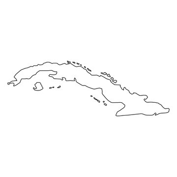 Cuba map Outline 