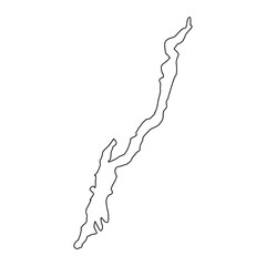 Lake George Outline Map