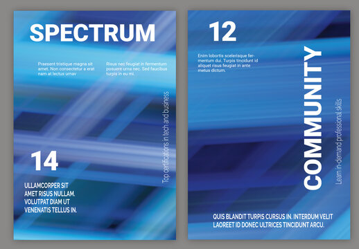 Flyer A4 With Fluid Motion Blur Gradient Colorfull Background