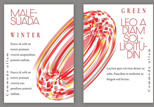 Flyer A4 with Futuristic Colored Abstract Geometric Shape