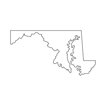 recommend clip art: Maryland outline map