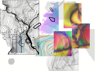 Modern Gothic Design Elements Illustration Set