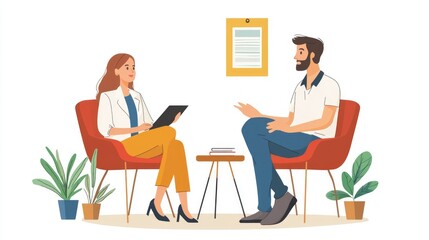 Career counseling session for adults.