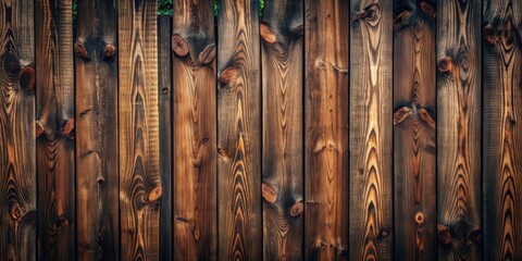 Dark and rustic wooden fence background