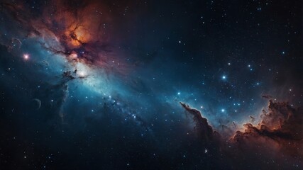 Fototapeta premium Cosmos, Universe, Stars, Earth, Planets, Constellations, Milky Way, Solar System