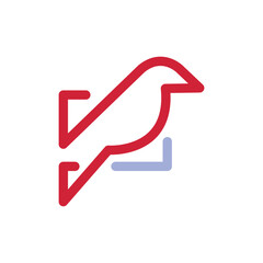 bird logo speech bubble vector eps