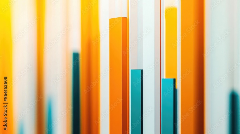 Poster a close-up of a vertical bar chart with varying heights of bars, highlighting trends and comparisons
