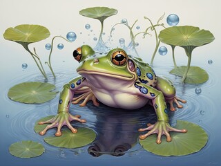 Surreal Frog Art: A surrealistic frog