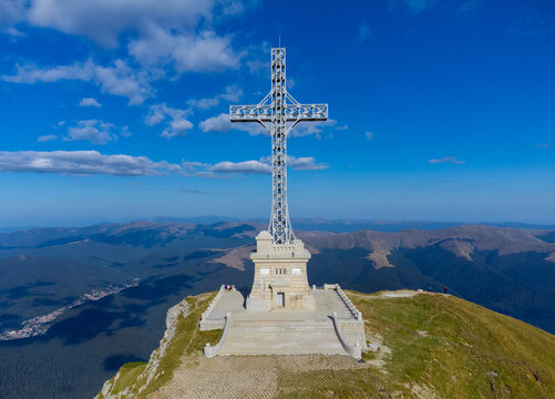 The cross of the heroes on the Caraiman mountain - Romania