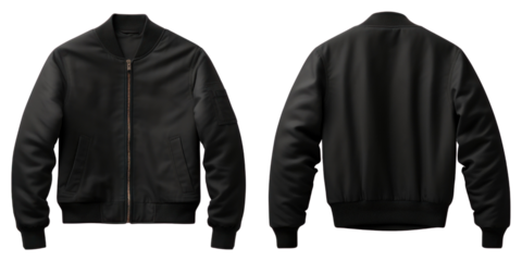 Blank black jacket mockup clothing apparel sweatshirt.