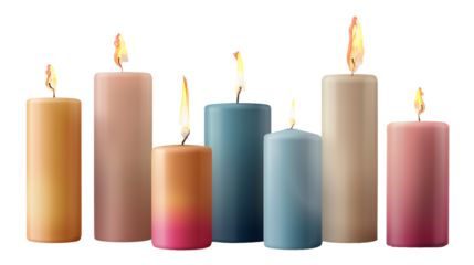 Candles Mockup Multiple Colors