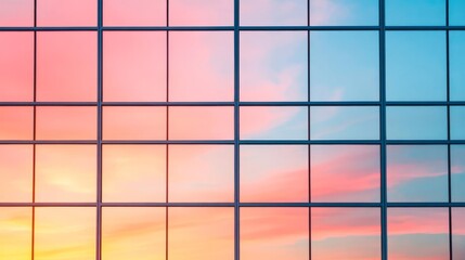 A sunset reflection on warehouse windows, capturing the end of a busy day in logistics