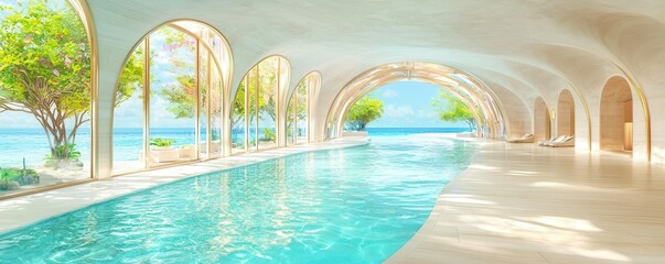 Underwater hotel construction site, luxury hospitality innovation